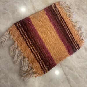 Vintage Southwestern handmade Wool miniature native throw